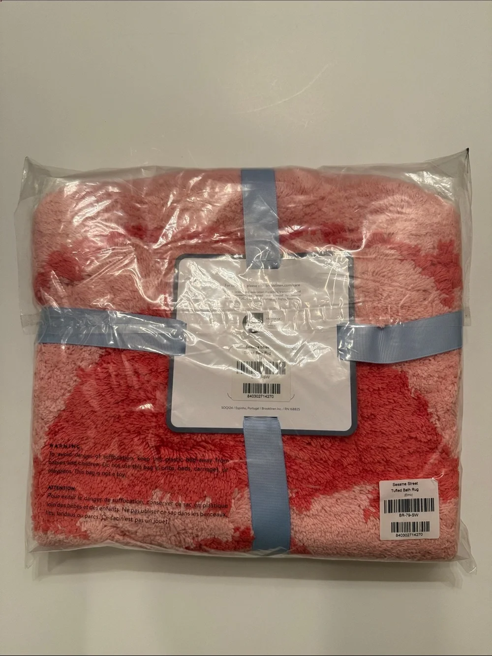 Brooklinen Sesame Street Emlo Tufted Bath Mat Rug - New